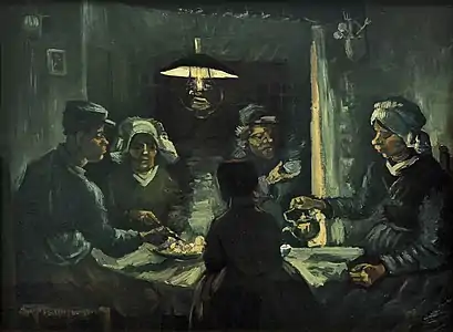 Deuxième étude pour Les Mangeurs de pommes de terre, avril 1885. Musée Kröller-Müller (KM 109.982).