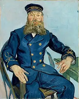 Vincent van Gogh, Joseph Roulin assis, 1888.