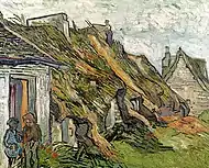 Van Gogh : Cottages aux toits de chaume