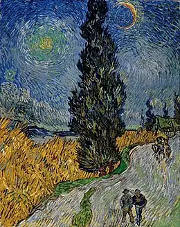 Vincent van Gogh, Route de campagne en Provence la nuit, 1889, mai 1890.