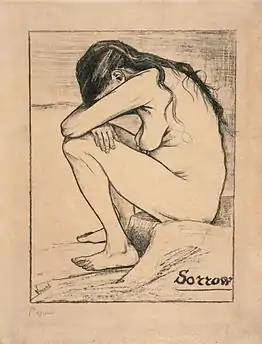 Une lithographie de Sorrow (F 1655, JH 259).