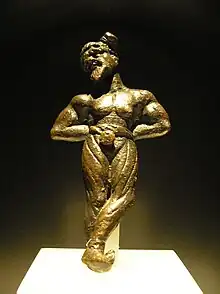 Prisonnier germain portant un chignon suève (bronze, musée romain de Vienne, Autriche)