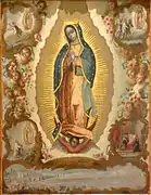 La Vierge de Guadalupe et les quatre apparitions (es) par Juan de Sáenz