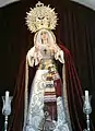 Vierge de l'Espérance, avec à ses pieds une petite Vierge de Guadalupe à Saint-Sébastien.