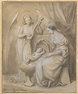 Vierge à l'Enfant adorée par un ange jouant du luth, New York, Metropolitan Museum of Art.