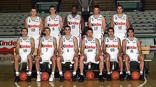 L'équipe championne d'Italie en 2000-2001.