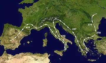 Traits en blanc sur une carte de l'Europe et de l'Asie