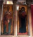 Icônes représentant la Mère de Dieu et un saint, cloître du monastère de Dečani, vers 1350