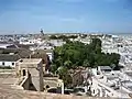 Vue partielle du Barrio Alto de Sanlúcar de Barrameda. Photographie prise depuis la Torre del Homenaje du château de Santiago.