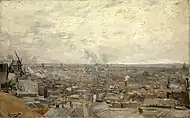 Vue sur Paris de Montmartre1886Kunstmuseum, Bâle, Suisse (F262)