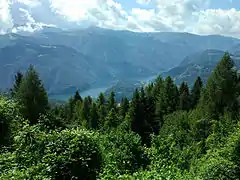 Le lac vu de la Cima di Lan.