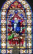 Le vitrail de L'Assomption de Marie, de la Chapelle de la Vierge