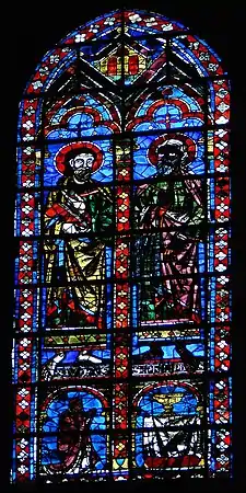 Baie 117, partie droite :Saint Philippe et saint Jude.