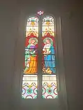 Vitrail Sainte Philomène et Sainte Marguerite (chapelle de la cène - du baptistère)