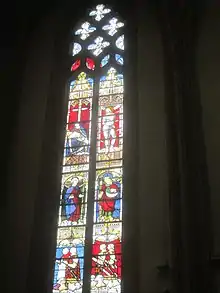 vitrail de droite du chœur de l'église Saint-Jean-Baptiste