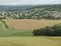 Vue sur Anthelupt à partir du mémorial de Léomont.