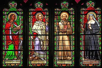 Saint Jean, saint Benigne, saint Bernard et sainte Jeanne de Chantal.