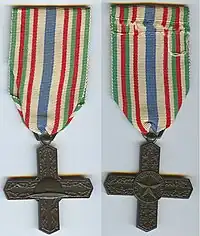 Médaille de l'Ordre de Vittorio Veneto.