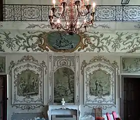 Salle dite « à l'italienne ». Décor du mur côté nord