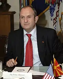 Vlado Bučkovski, président du gouvernement et président du parti de 2004 à 2006.