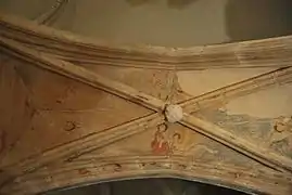 Voûte du tombeau d'Amé de Chalon, ornée du Tétramorphe