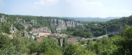 Vue générale de Vogüé, depuis l'ouest.