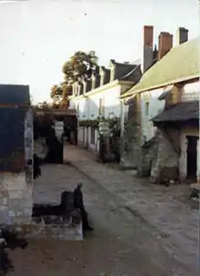 Photo de 1978 avec l'ancienne voie romaine "Chinon - Saumur" traversant le Domaine de Mestré