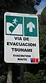 voie d'évacuation en cas de tsunami