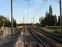 Vue de la voie de chemin de fer