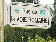 Voie romaine au hameau de Maison du Val.