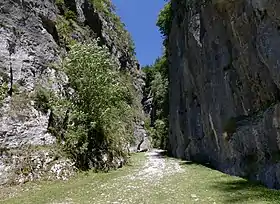 La voie sarde dans le Grand Goulet.