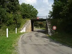 La ligne de Saint-Benoît au Blanc en 2011.