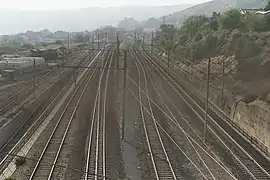 L'entrée sud de la gare.