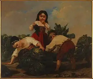 Voilà comment les enfants viennent (1838), Chantilly, musée Condé.