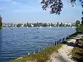 Voiliers sur le lac (vus de la presqu'île aux fleurs).