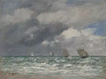 Voiliers près de Trouville, 1885-1890,New Haven, Yale University Art Gallery.