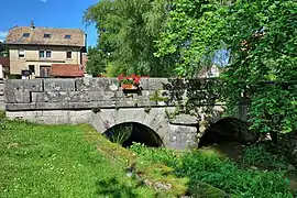 Le pont central sur la Chenevière.