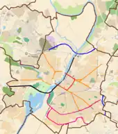 Plan d'Angers : plusieurs voies sont mises en avant selon leur catégorie.