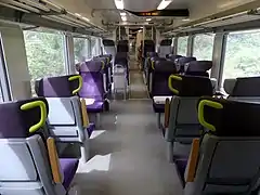 Intérieur 1ère classe d'un B 84500.