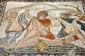 Mosaïque d'Hylas enlevé par les Nymphes de la maison de Vénus