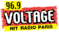Ancien logo de Voltage sur fond rose du 5 avril 2004 au 20 mars 2006