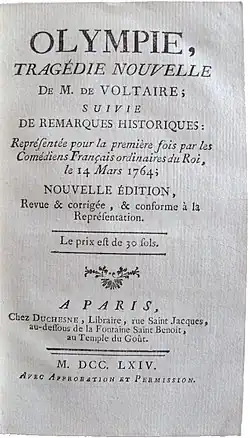 Image illustrative de l’article Olympie (Voltaire)