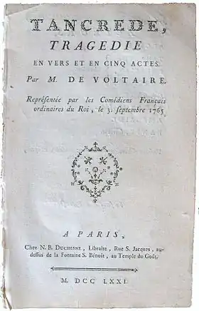 Page de titre de l'édition de 1771.