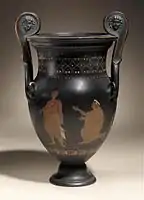 Vase en Black Basalte décoré, vers 1780.