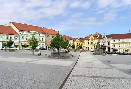 Votice : la place Komenského.