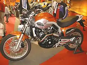 Voxan Scrambler au Mondial du deux roues de Paris 2003.