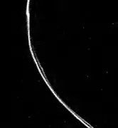 L'anneau F de Saturne.