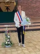 Marie-Françoise Falempe lors de son investiture comme maire de Vred