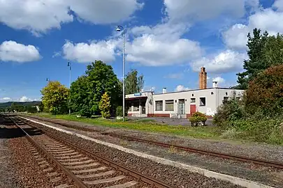 Gare ferroviaire de Vroutek.