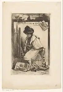Frontispice des Graveurs du dix-neuvième siècle, tome 10, Conquet, 1890.